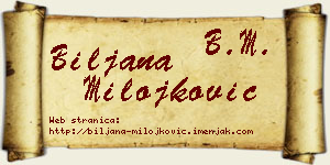 Biljana Milojković vizit kartica